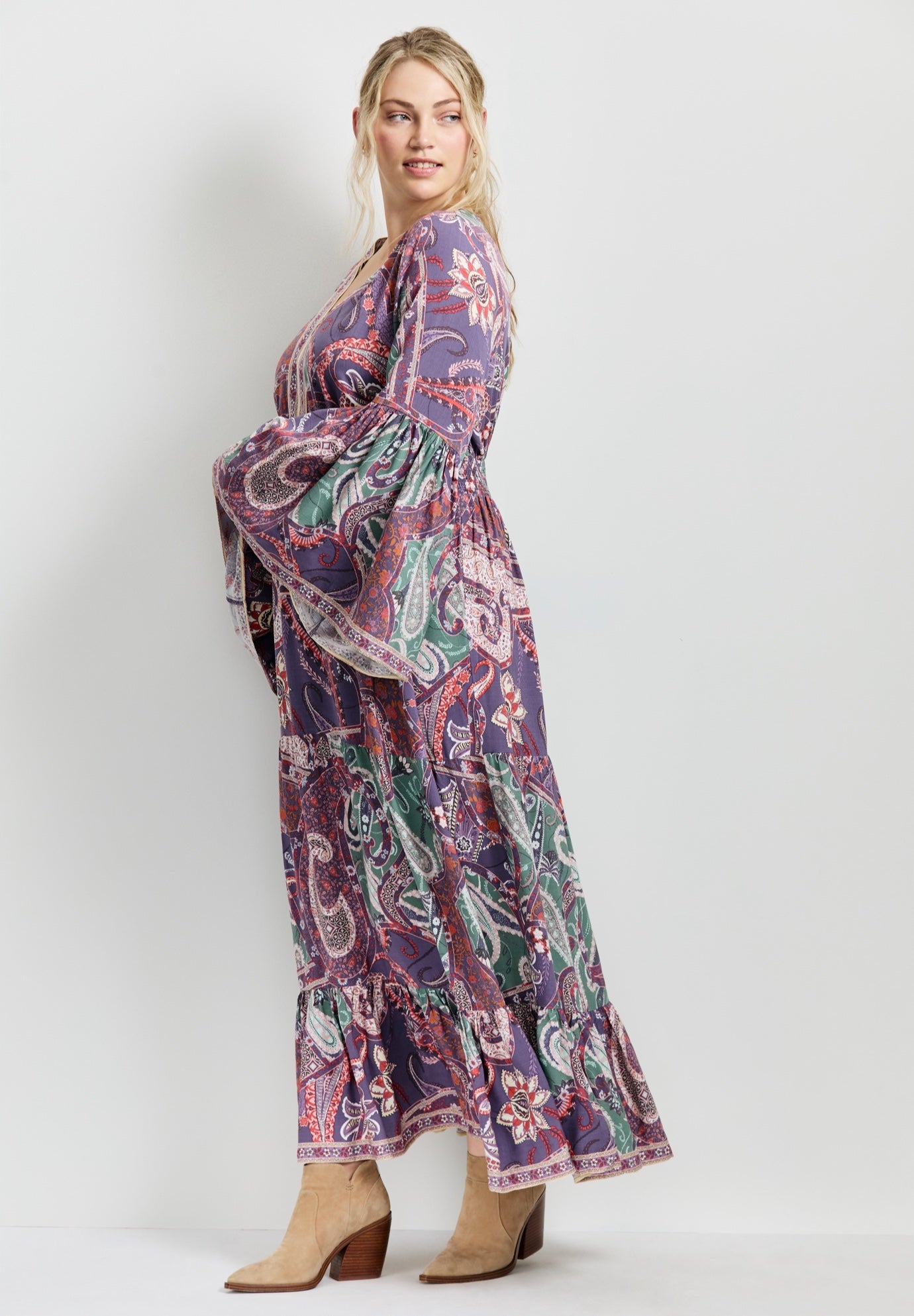 Arlo Bell Sleeve Maxi Dress image number 4