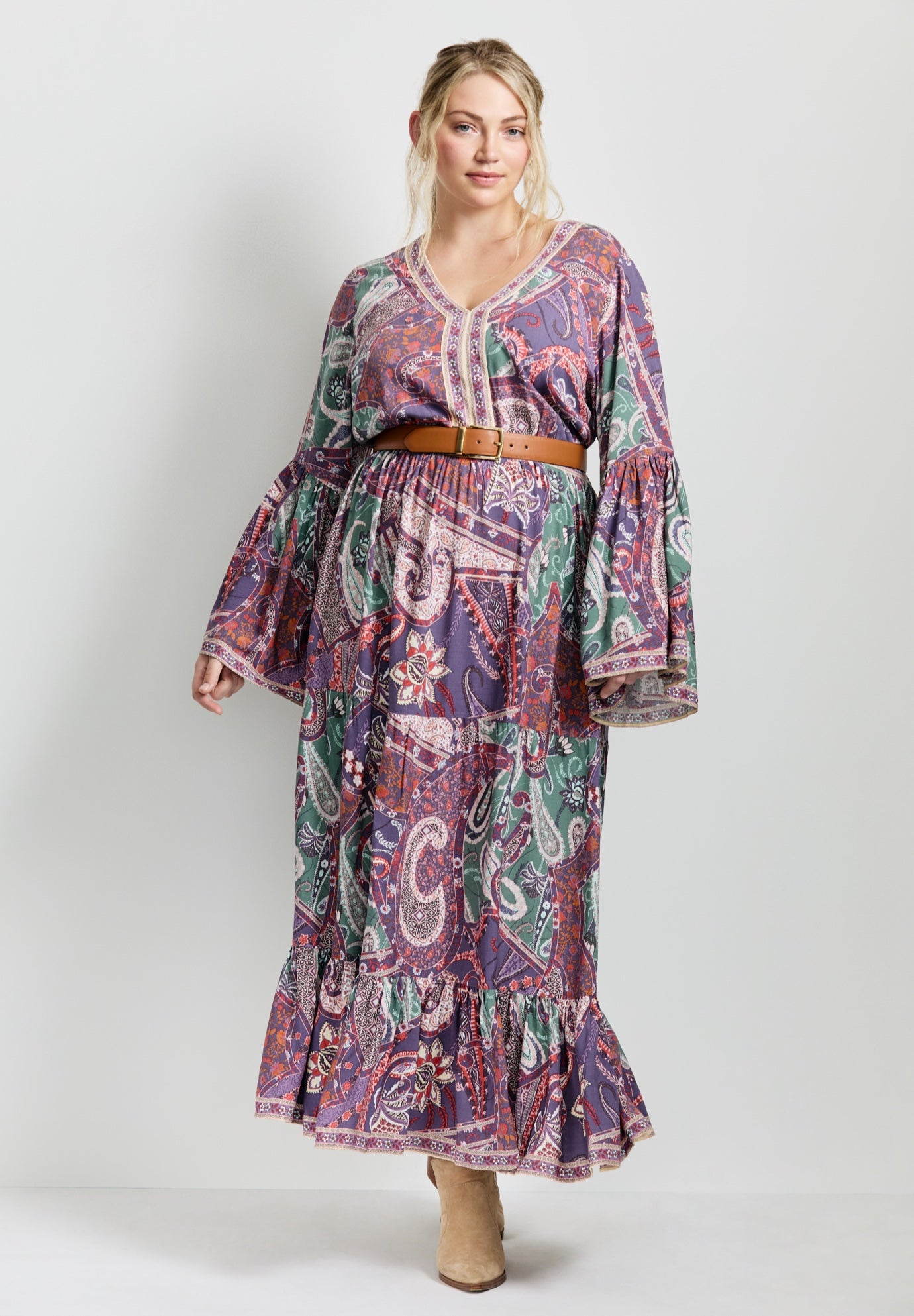 Arlo Bell Sleeve Maxi Dress image number 6