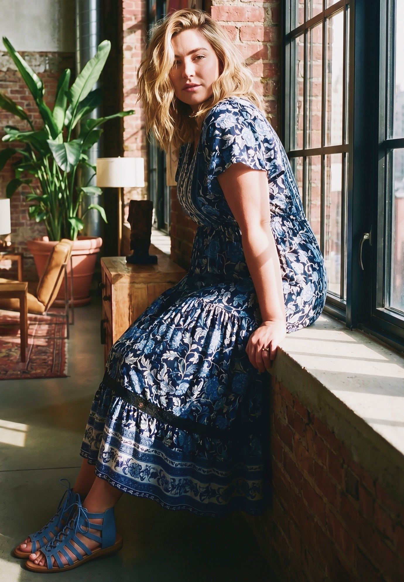 Emmy Placement Print Maxi Dress image number 1