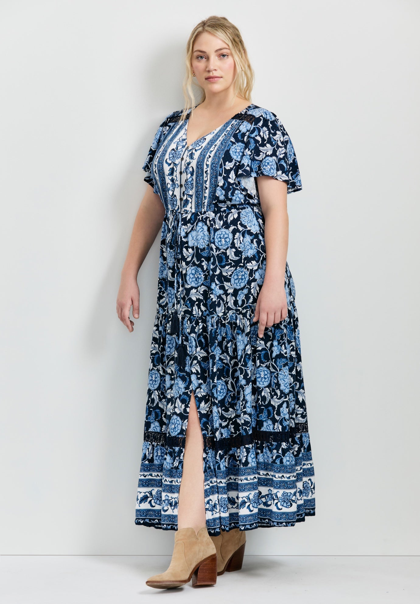 Emmy Placement Print Maxi Dress image number 3