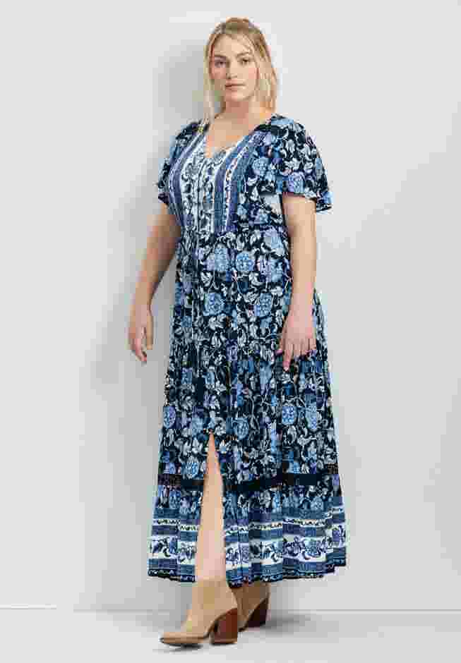 Emmy Placement Print Maxi Dress image number 3