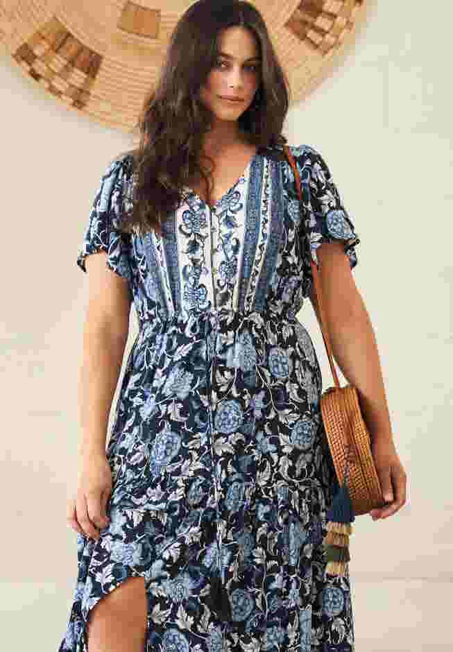 Emmy Placement Print Maxi Dress image number 1