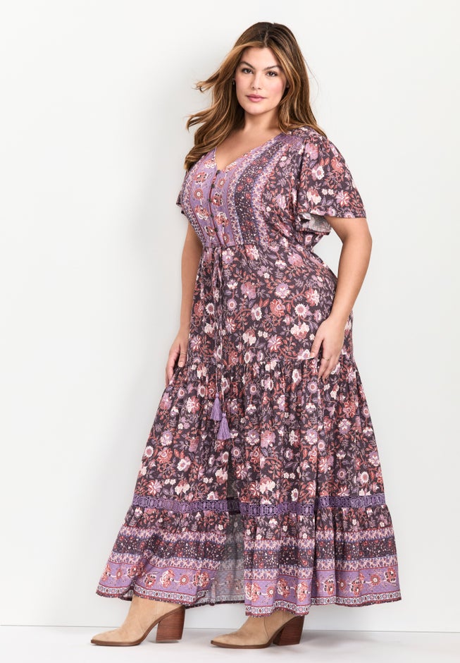 Emmy Placement Print Maxi Dress image number 3