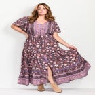 Emmy Placement Print Maxi Dress image number null