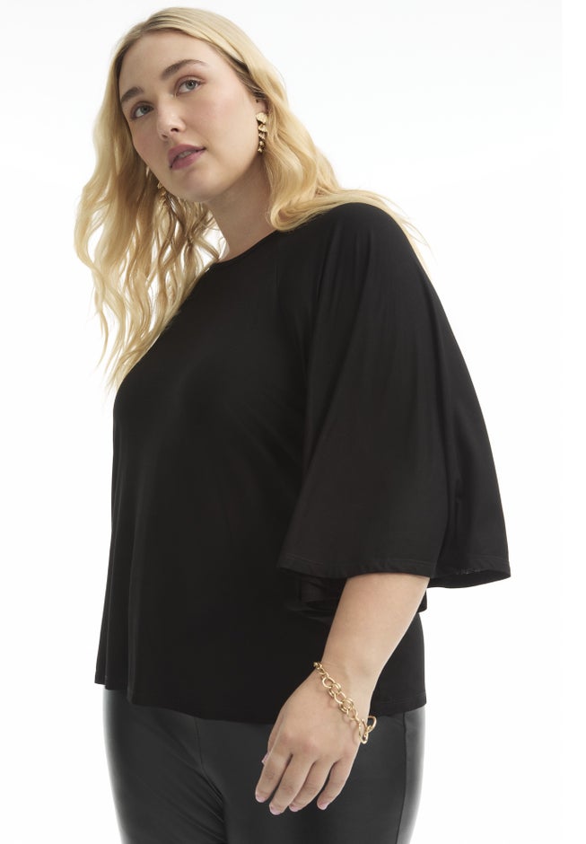 Flared Raglan Sleeve Breton Tee image number 2