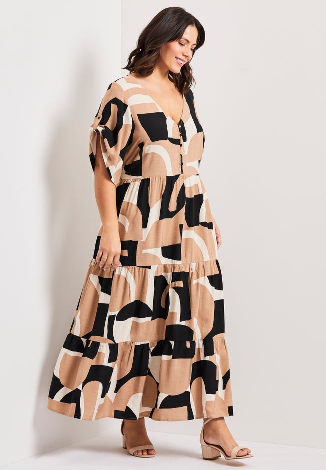 Ivy Tiered Button Front Dress image number 1