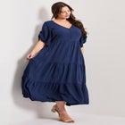 Ivy Tiered Button Front Dress image number null