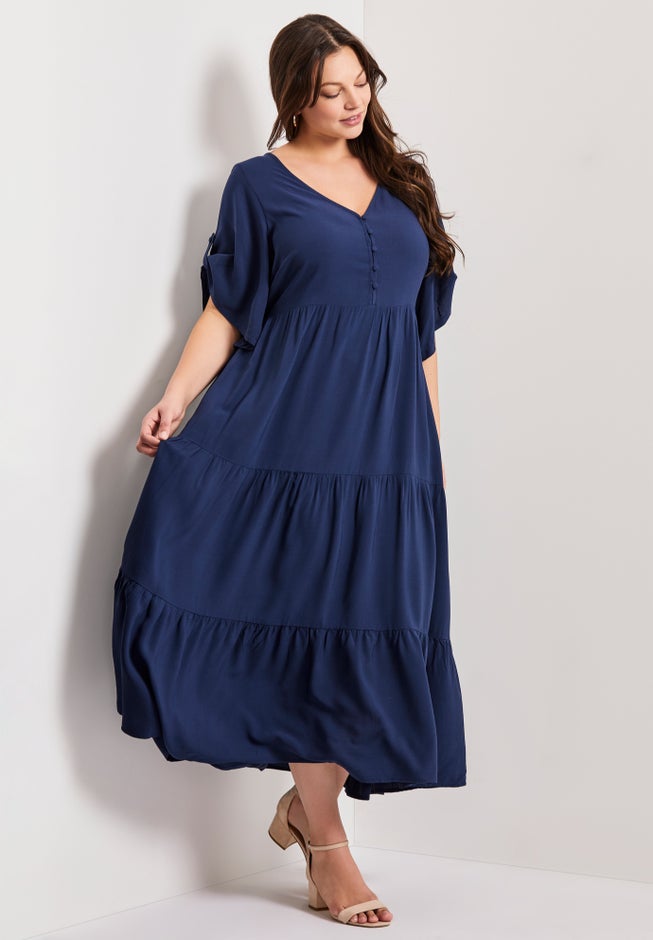 Ivy Tiered Button Front Dress image number 3