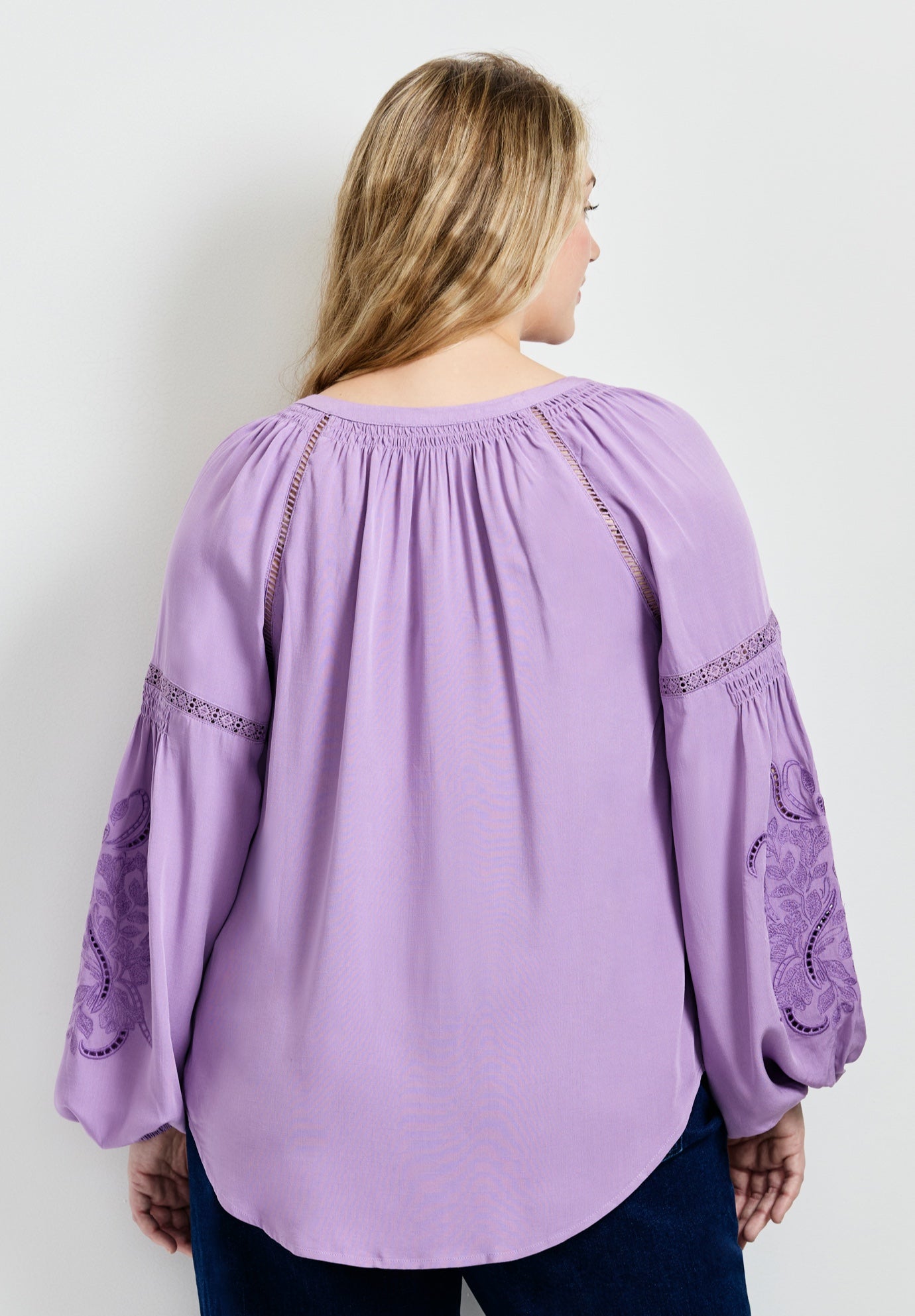 Embroidered Peasant Blouse image number 2