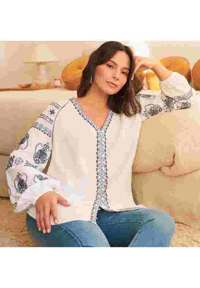 Angelina Embroidered Blouse image number 2