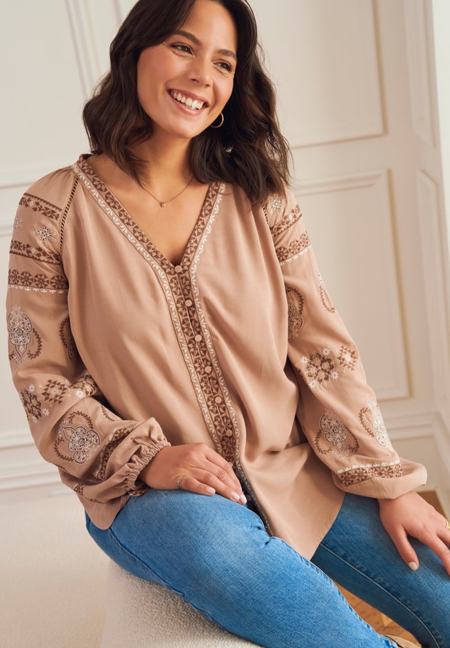 Angelina Embroidered Blouse image number 1