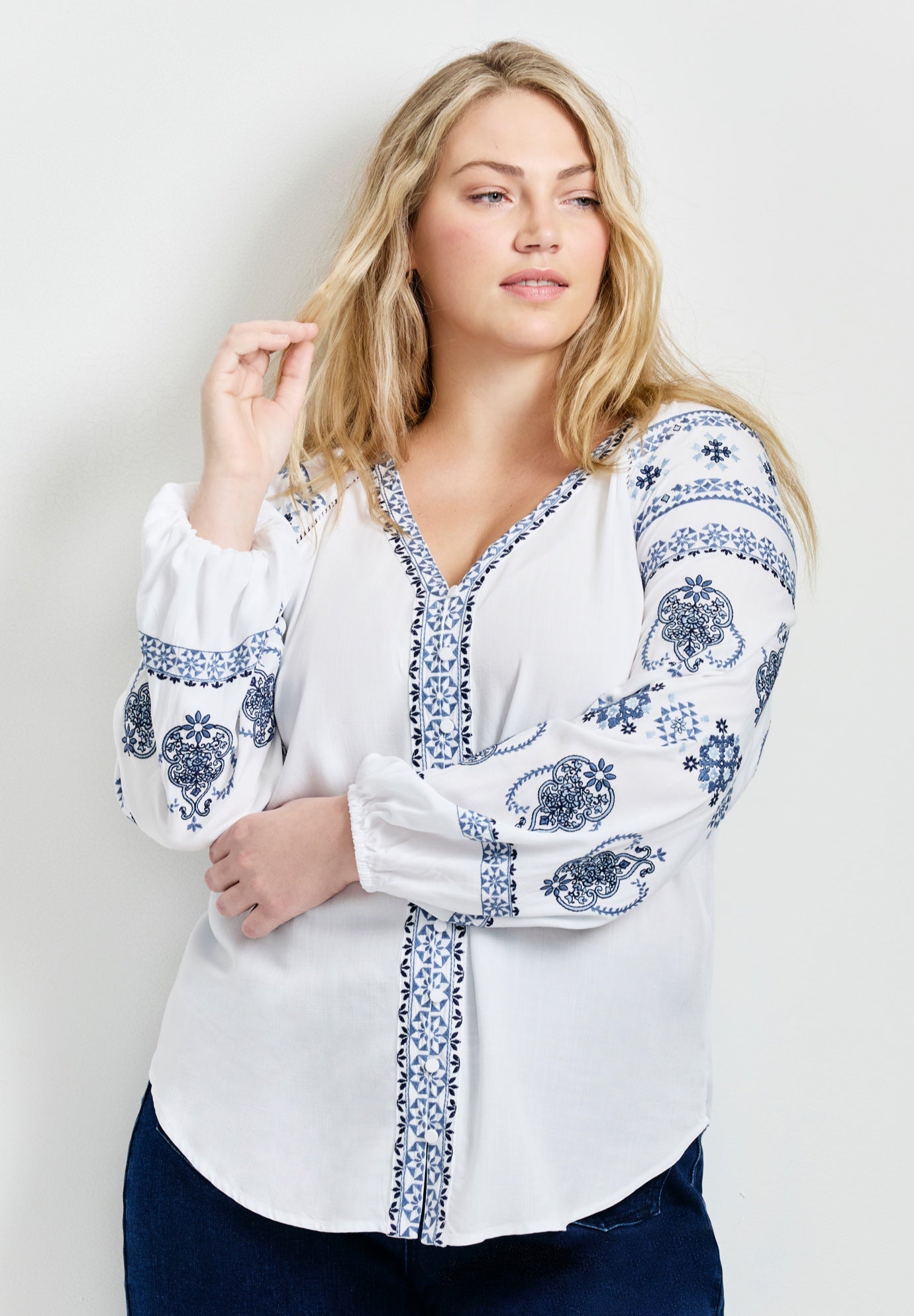 Angelina Embroidered Blouse image number 3