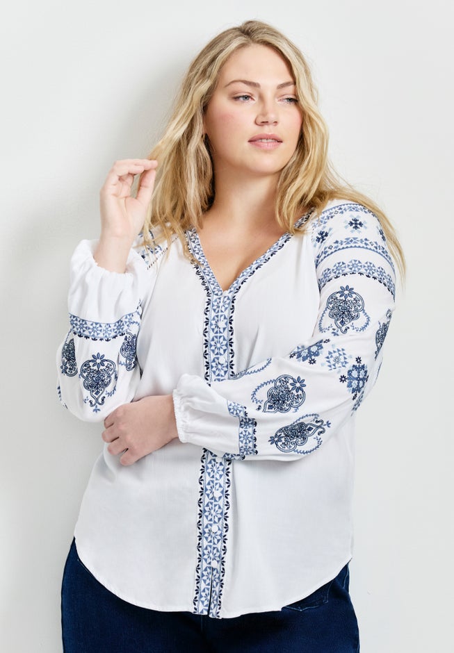 Angelina Embroidered Blouse image number 3