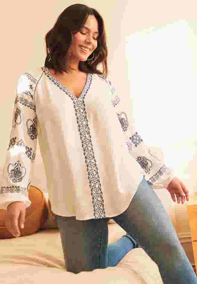 Angelina Embroidered Blouse image number 1