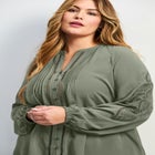 Gabby Embroidered Pintuck Shirt image number null