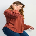 Gabby Embroidered Pintuck Shirt image number null