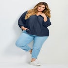 Embroidered Lace Detail Peasant Blouse image number null