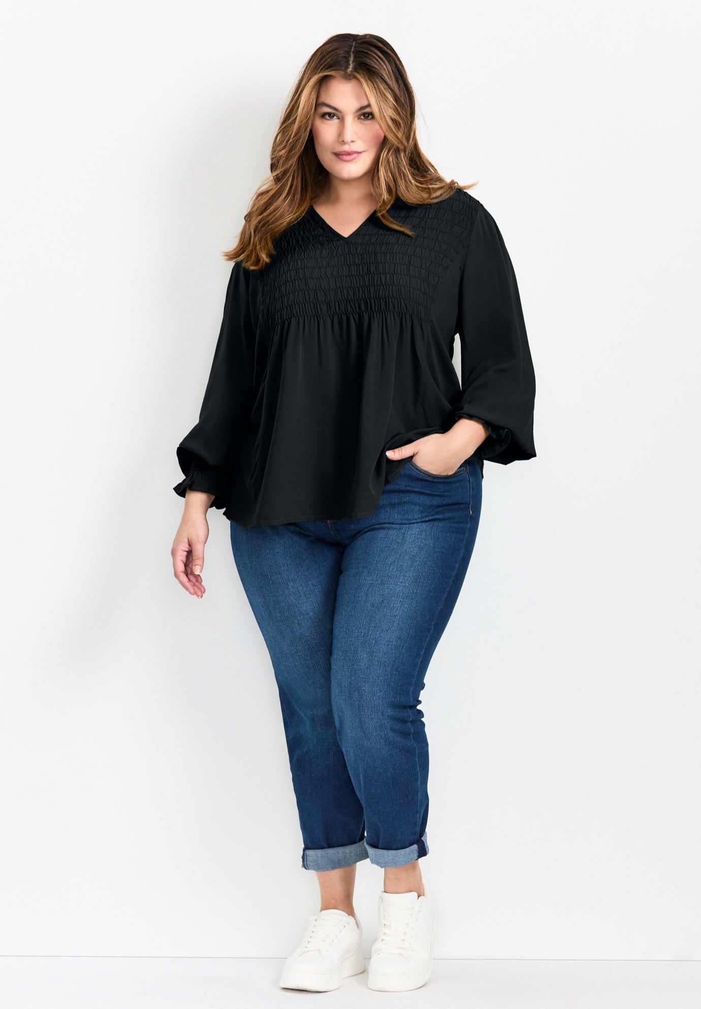 Marcie Shirred Detail Blouse image number 1