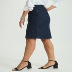 True Fit Stretch Denim Short Skirt image number null