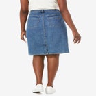 True Fit Stretch Denim Short Skirt image number null