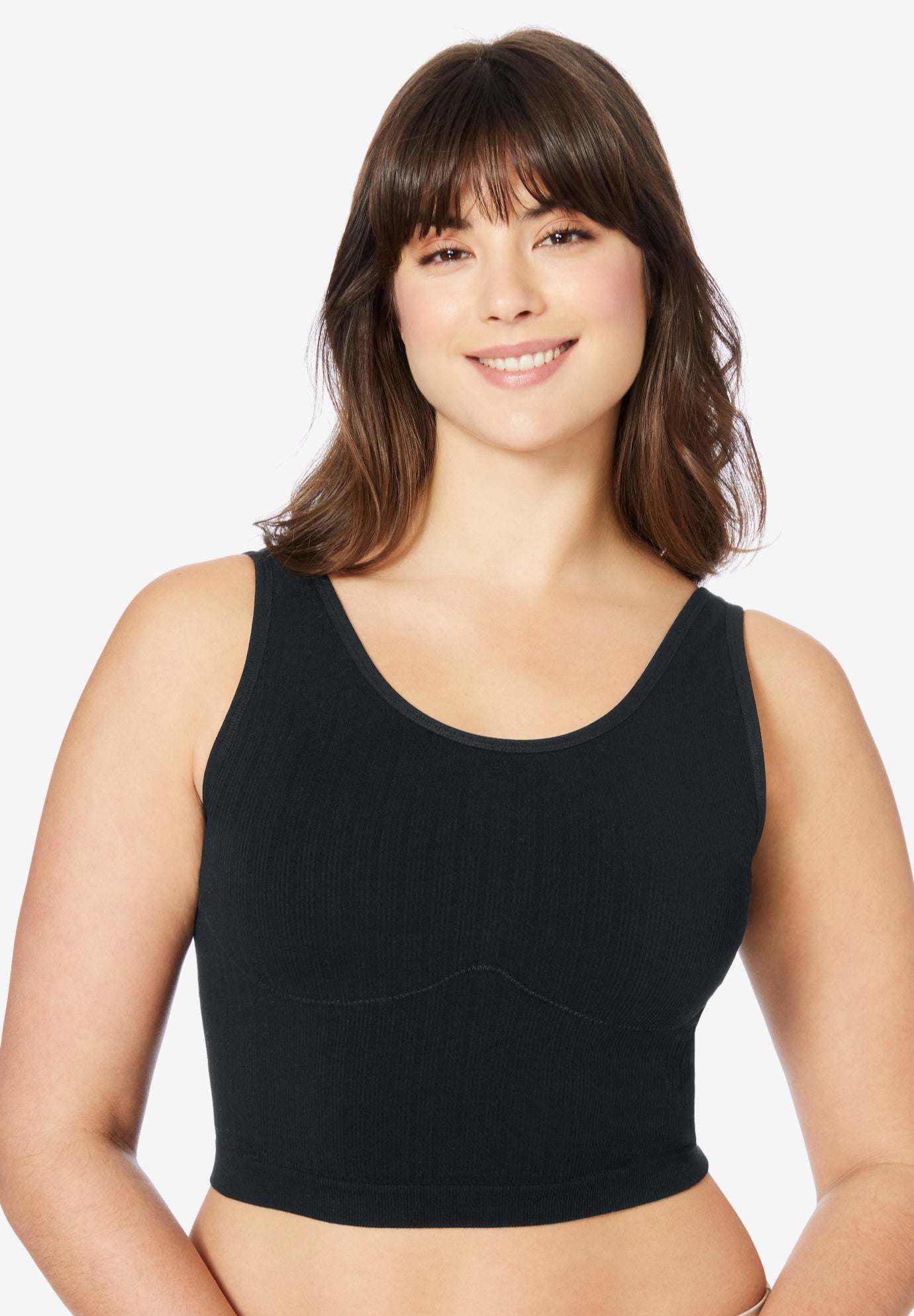Longline Ribbed Leisure Bra image number 0