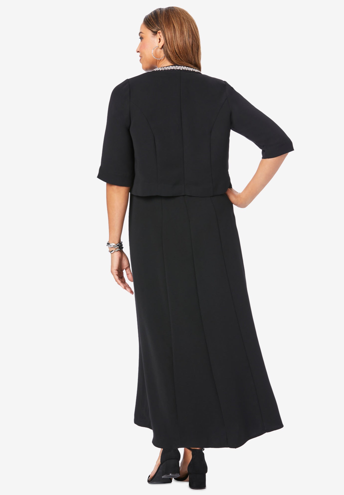 2-Piece Beaded Jacket Dress image number 1