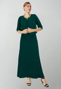 2-Piece Beaded Jacket Dress