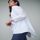 Stretch Cotton Oversized Shirt image number null