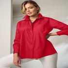 Stretch Cotton Oversized Shirt image number null