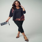 Stretch Cotton Henley Top image number null