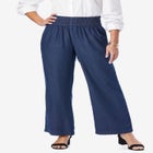Chambray Wide Leg Pant image number null