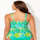 Knot Front V-Neck Underwire Tankini Top image number 1