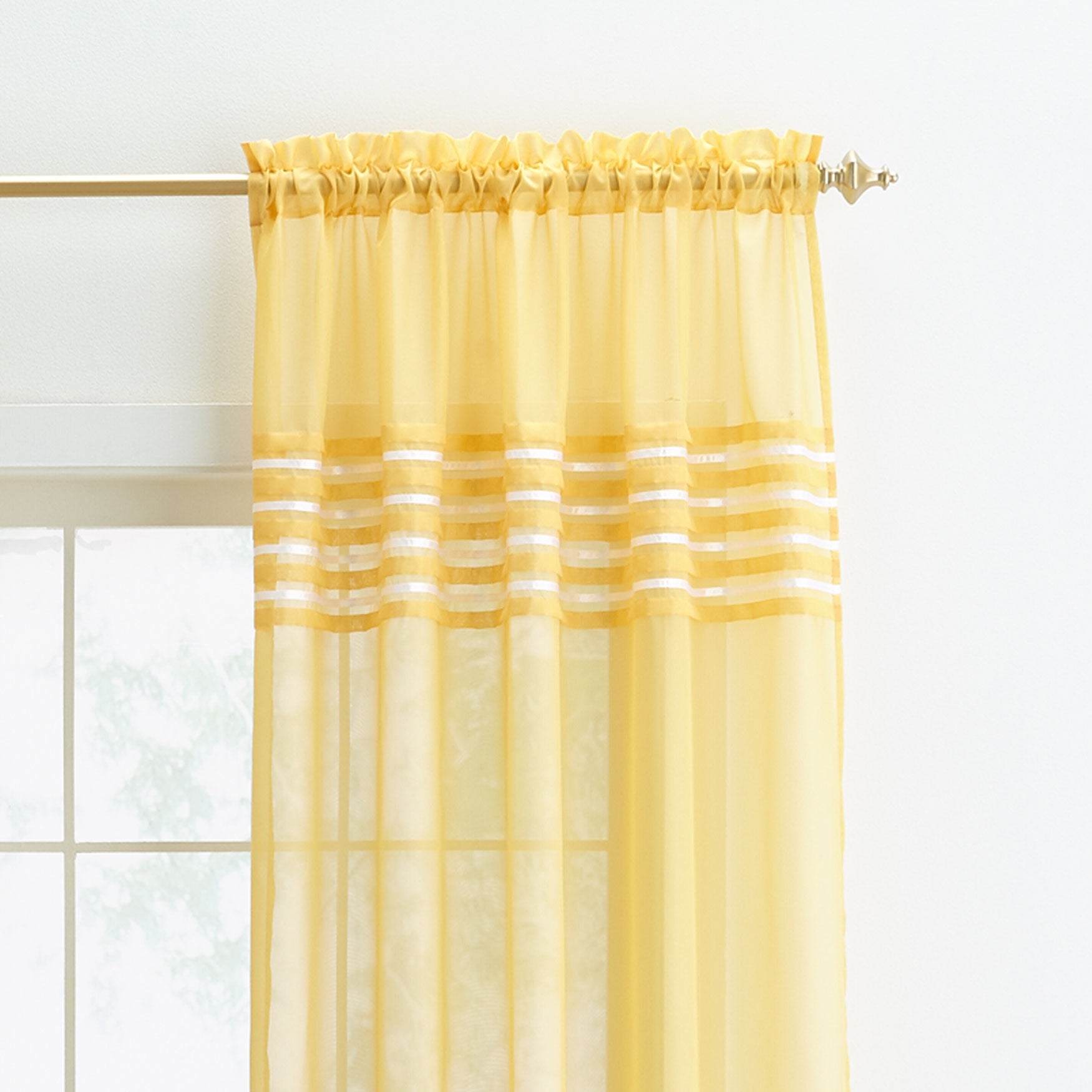 BH Studio Sheer Voile Pleated Rod-Pocket Panel image number 6