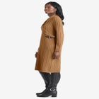 Pullover Faux Wrap Buckle Dress image number null