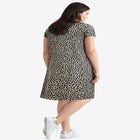 Cotton Spandex A-Line Scoop Neck Short Sleeve Tee Dress image number null
