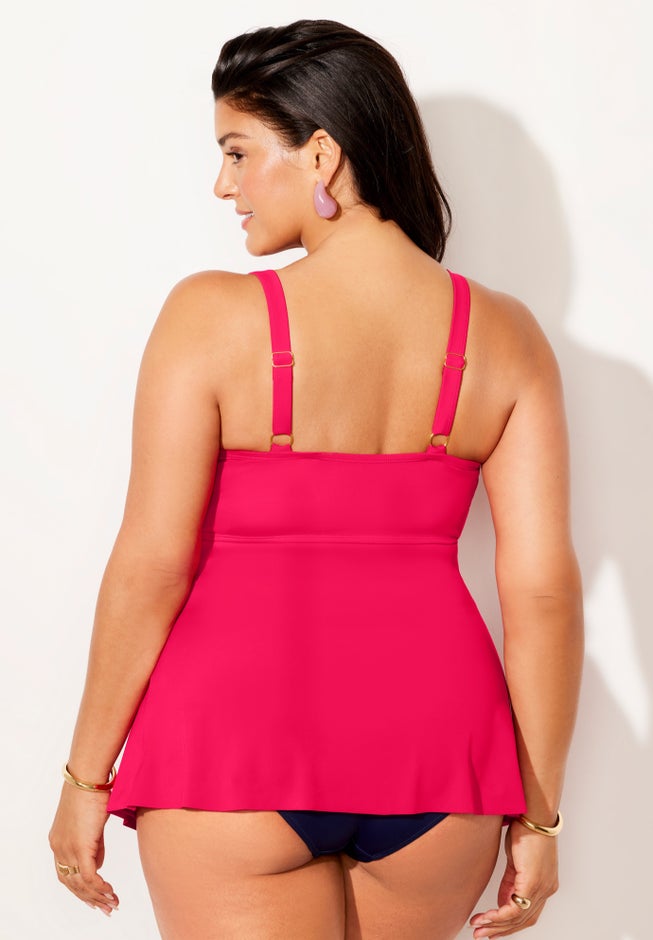 V-Neck Twist Tankini Top image number 1