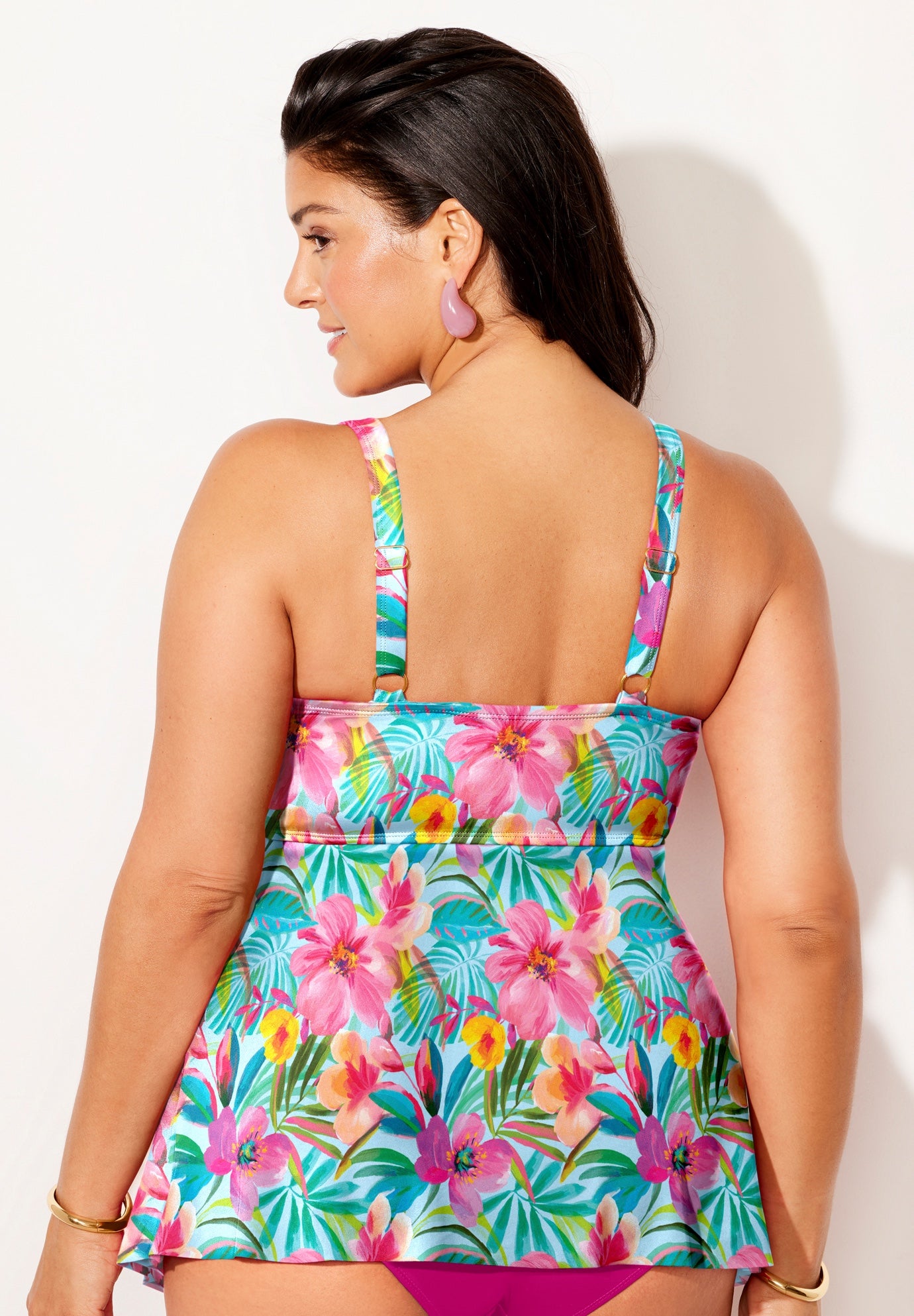 V-Neck Twist Tankini Top image number 1