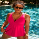 V-Neck Twist Tankini Top image number null