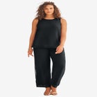 Plus Size 3-Piece Allover Lace Duster Pant Set &ndash; Formal Wear image number 5