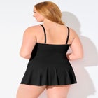Ruched Skirted Bandeau Swimdress image number null