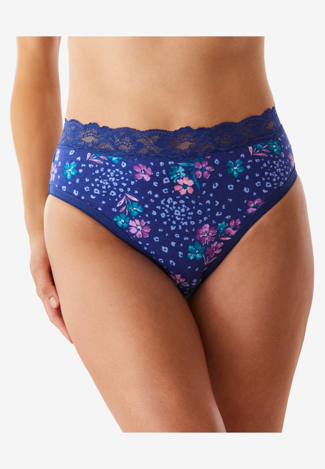 Lace Waist Hi-Cut Brief 3-Pack image number null