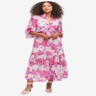 Sheer Maxi Dress With Ruffled Trim image number null