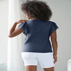 Eyelet Cap Sleeve Tee image number null