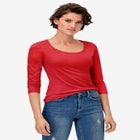 Three-Quarter Sleeve Scoop Neck Tee image number null