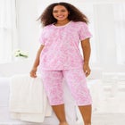 2-Piece Pintuck Tee and Capri Sleep Set image number null