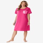 Printed Sleepshirt with Pocket image number 0