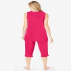 2-Piece Terry Tank and Capri Sleep Set image number null
