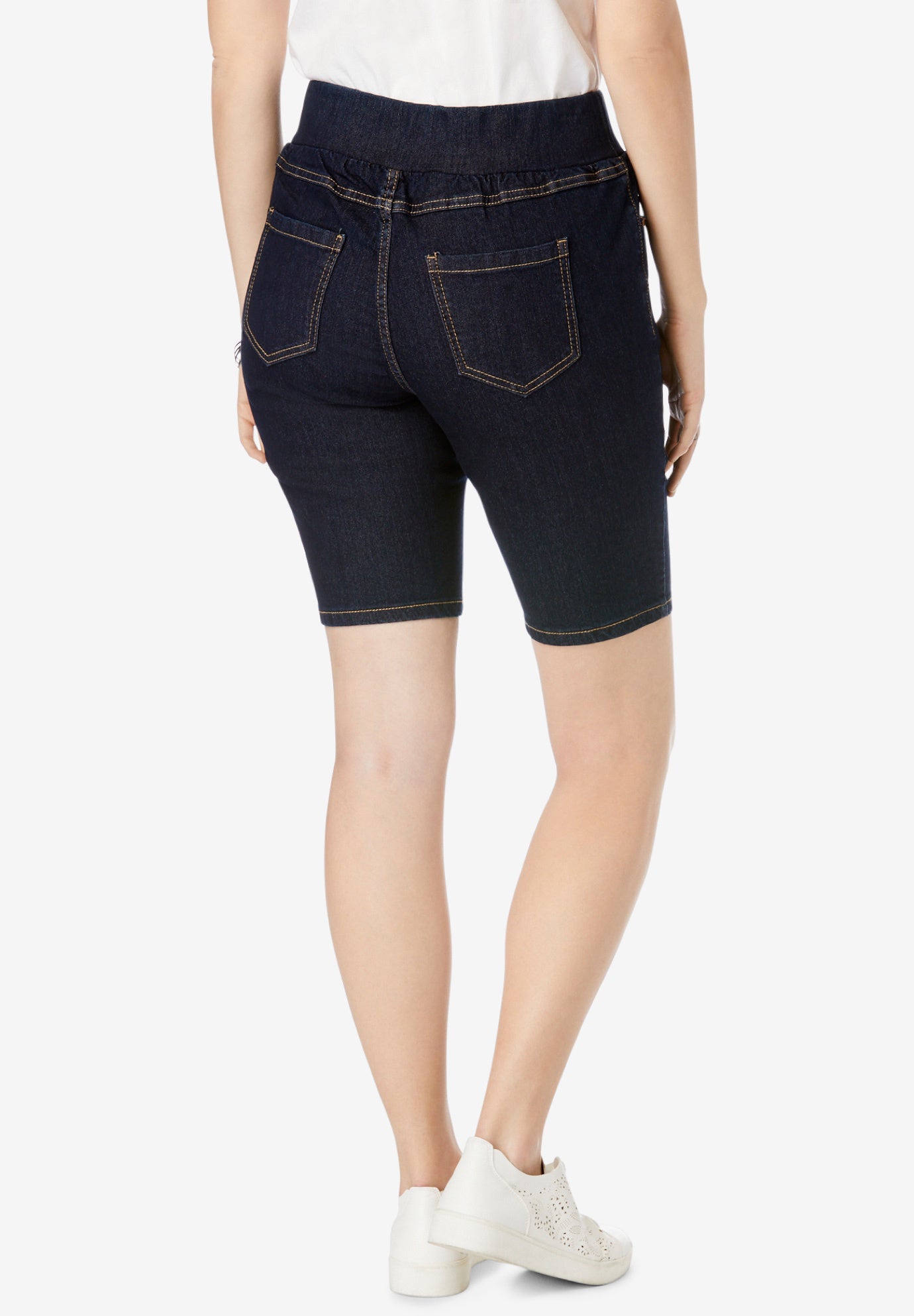 Comfort Waist Stretch Denim Bermuda Short image number 1