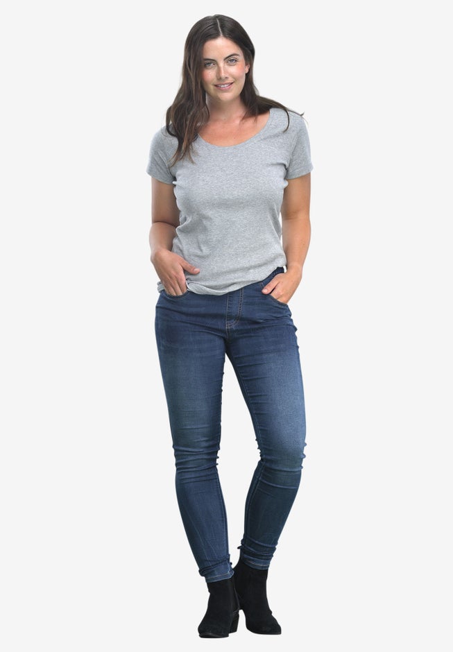 Mid-Rise 4-Pocket Stretch Jeggings image number 3
