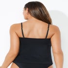 Mesh Wrap Bandeau Tankini Top image number 3